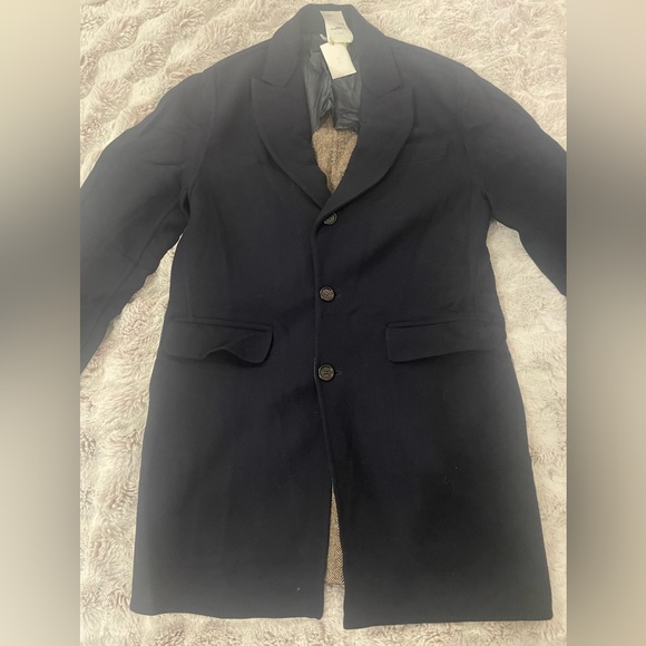 Brunello Cucinelli Mens Wool Cashmere Nvy Coat Sz 48/M - Picture 6 of 13